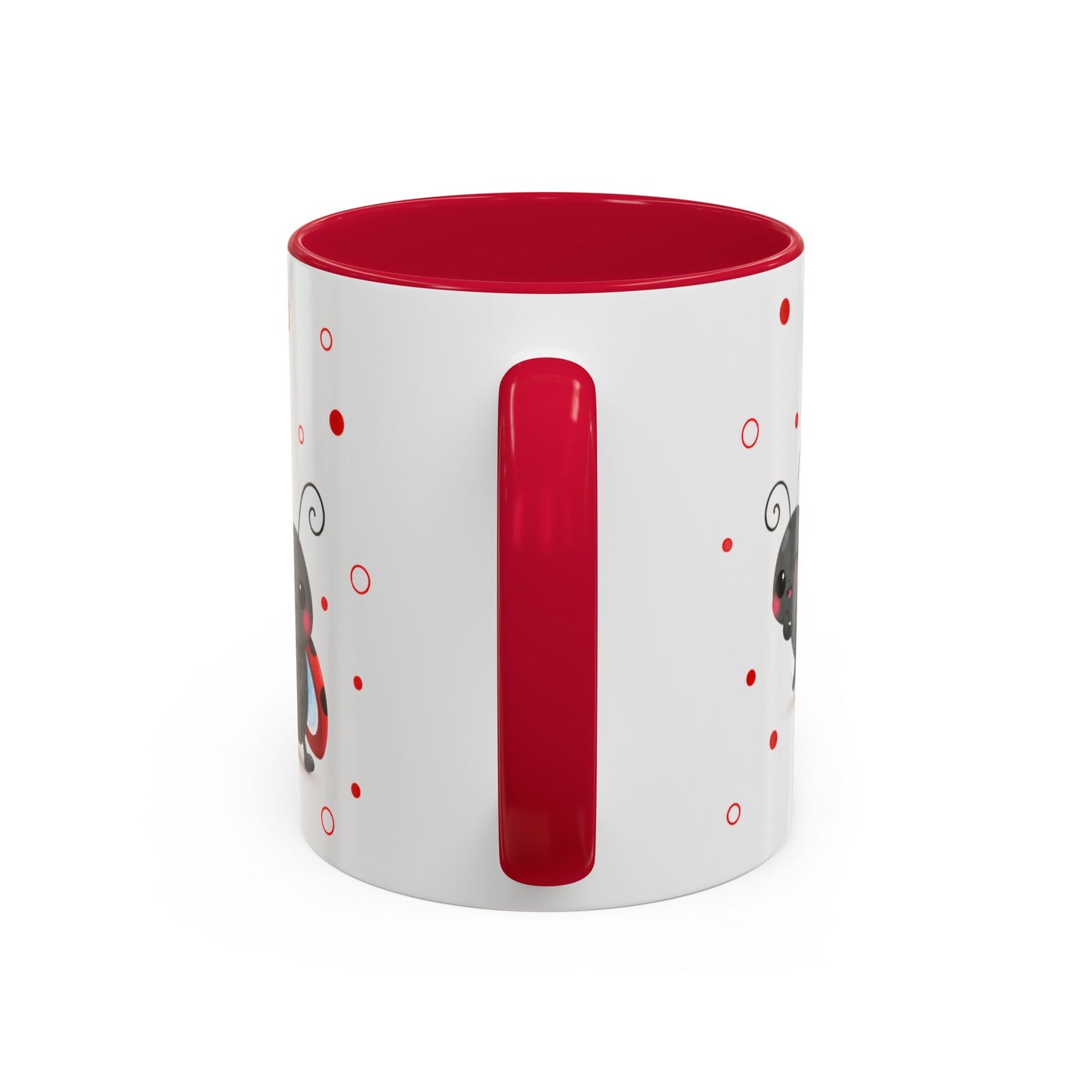 Tasse Coccinelles Mignonnes – Mug Kawaii Insectes Cartoon et Rouge Noir – Cadeau Nature 325ml