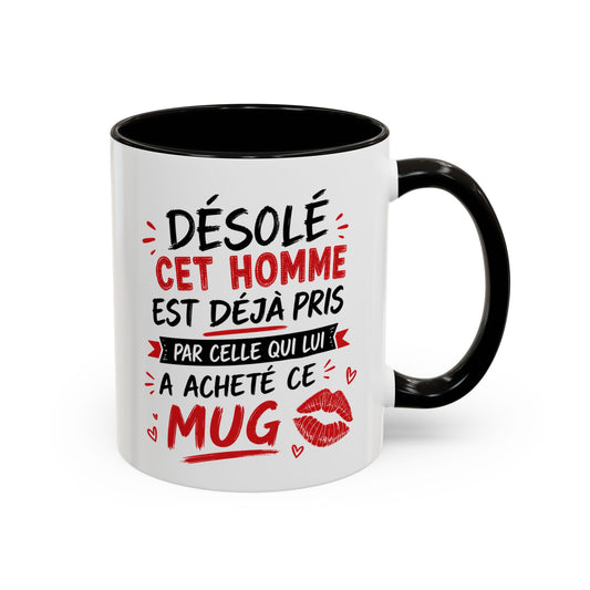 Mug Humour Homme Déjà Pris – Cadeau Couple Original – Tasse Amoureuse Drôle pour Petit Ami Mari Homme 325ml