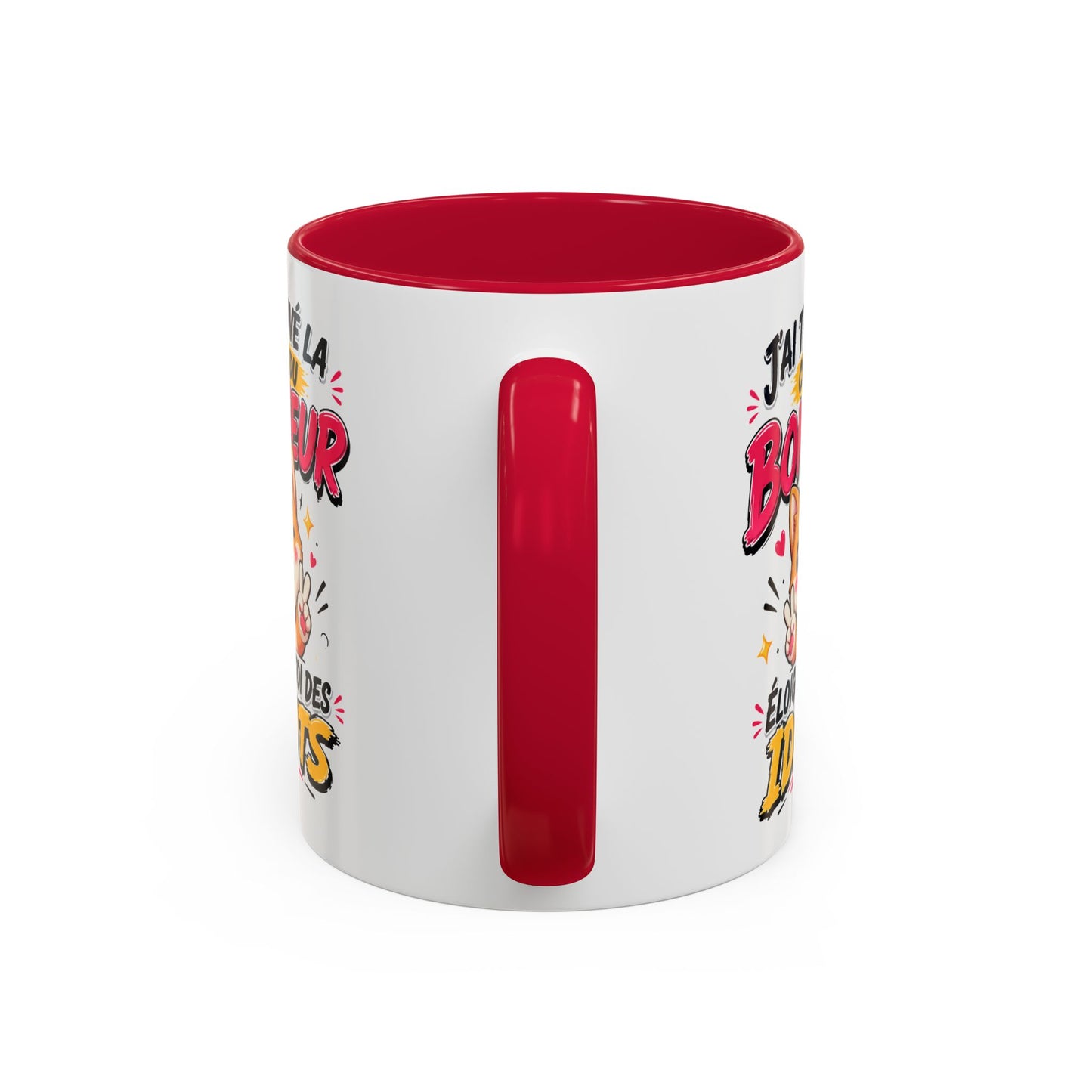 Tasse J’Ai Trouvé La Clef Du Bonheur – Mug Chien Kawaii Humour – Cadeau Positif Original 325ml