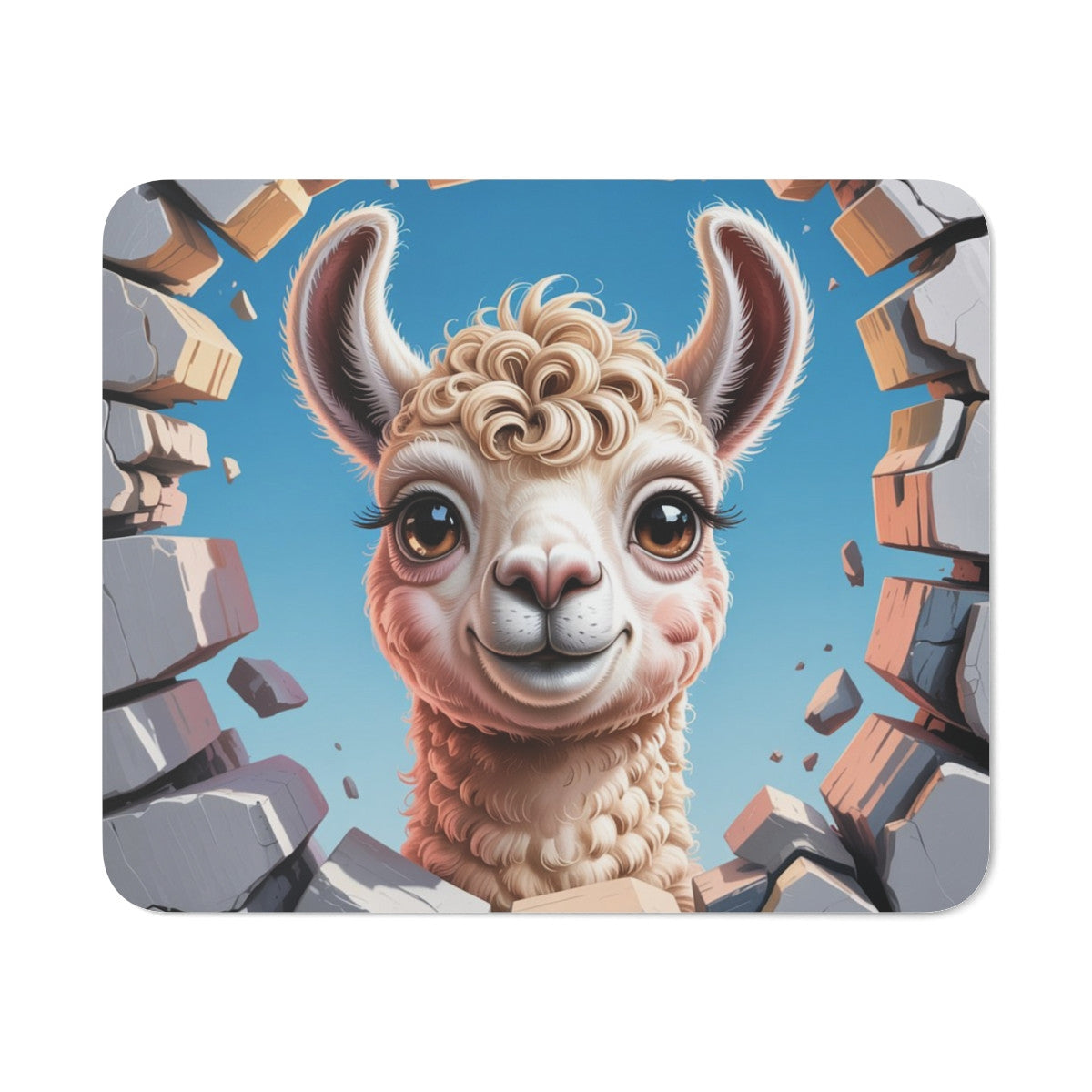 Tapis souris lama mignon 22x18 cm antidérapant 2mm idée cadeau gamer