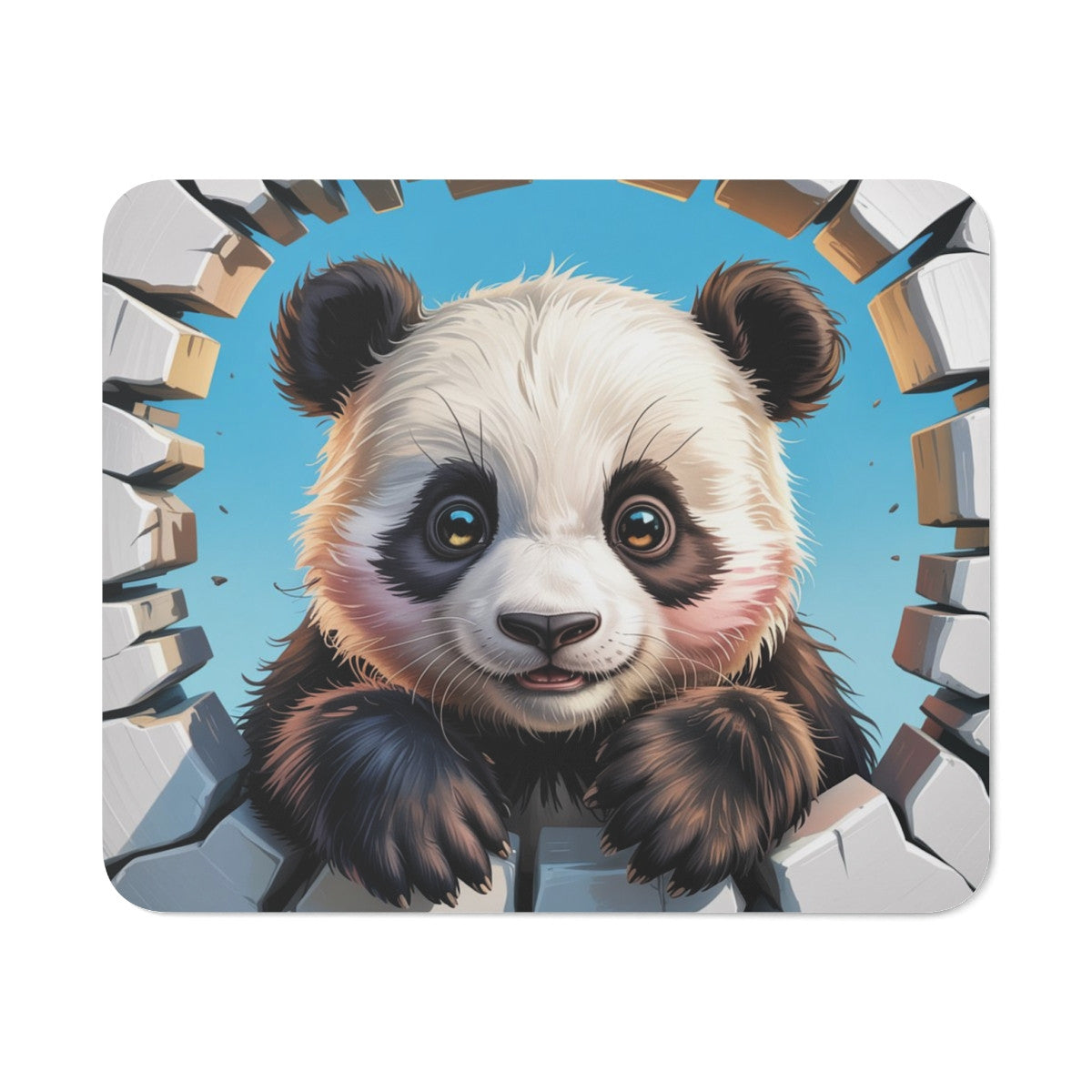 Tapis souris panda mignon 22x18 cm antidérapant 2mm idée cadeau gamer