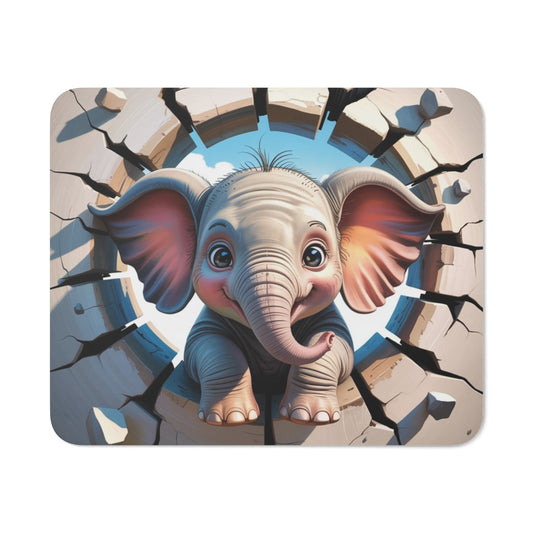 Tapis souris éléphant mignon 22x18cm antidérapant 2mm Idée cadeau gamer
