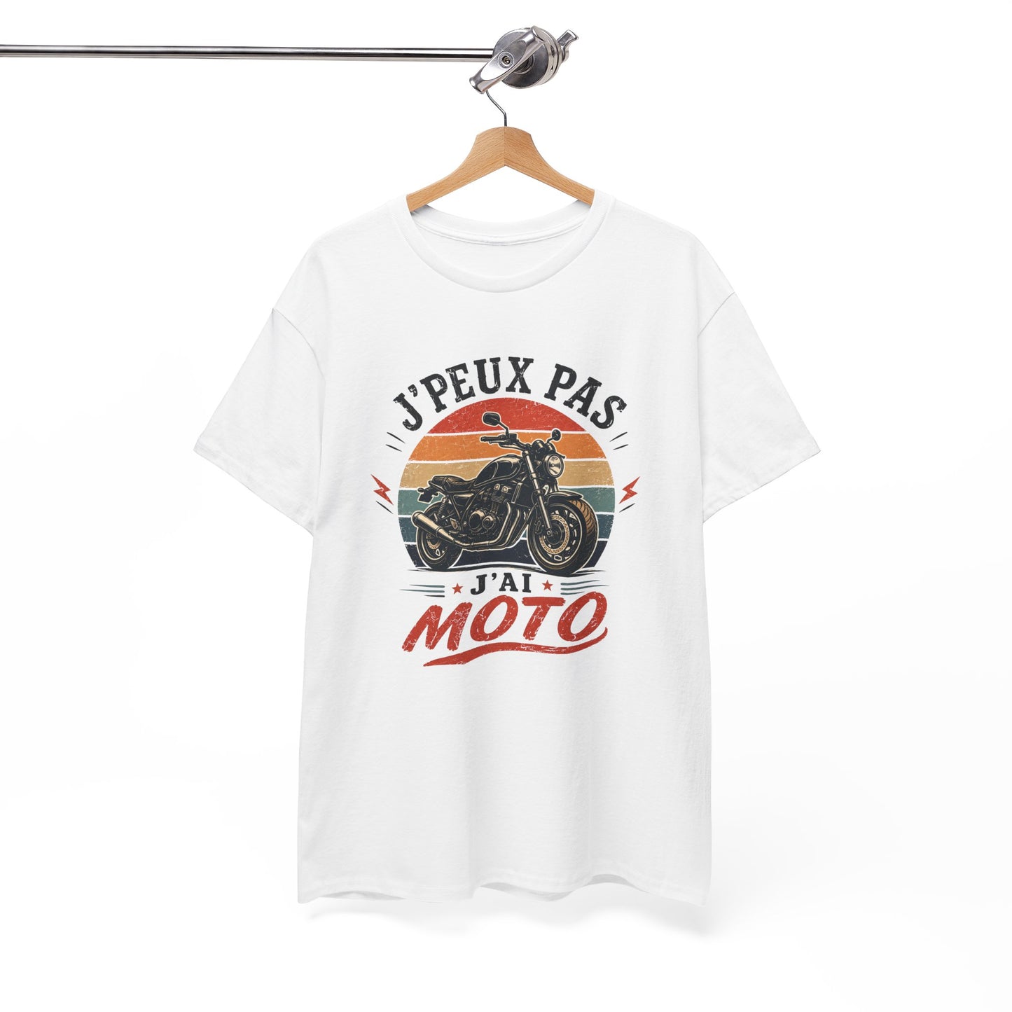 T-Shirt Moto Humour Homme Femme – J’Peux Pas J’Ai Moto – Tee Shirt Motard Vintage