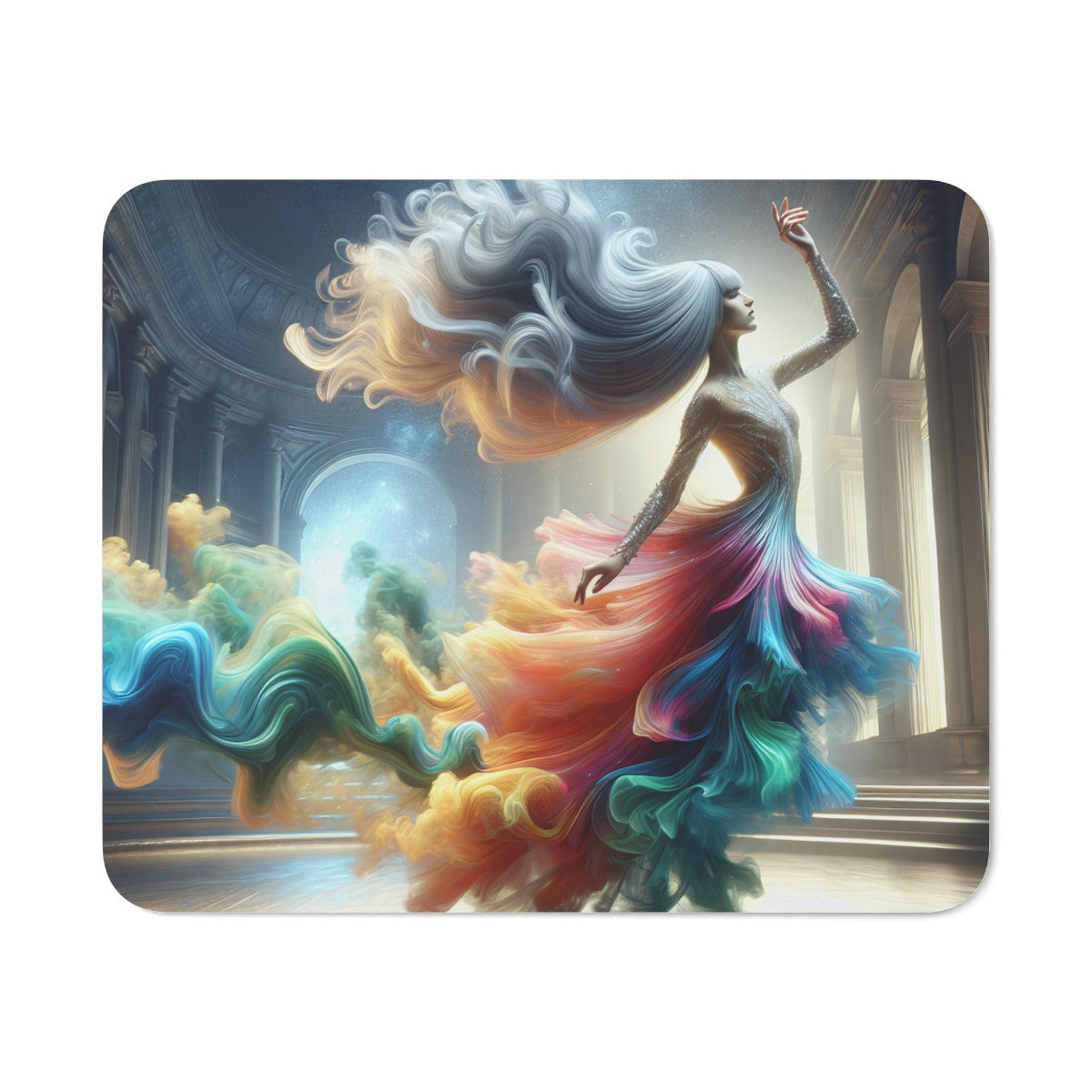 Tapis de Souris Art Fantastique  Danseuse Base Antidérapante  Accessoire Élégant et Inspirant