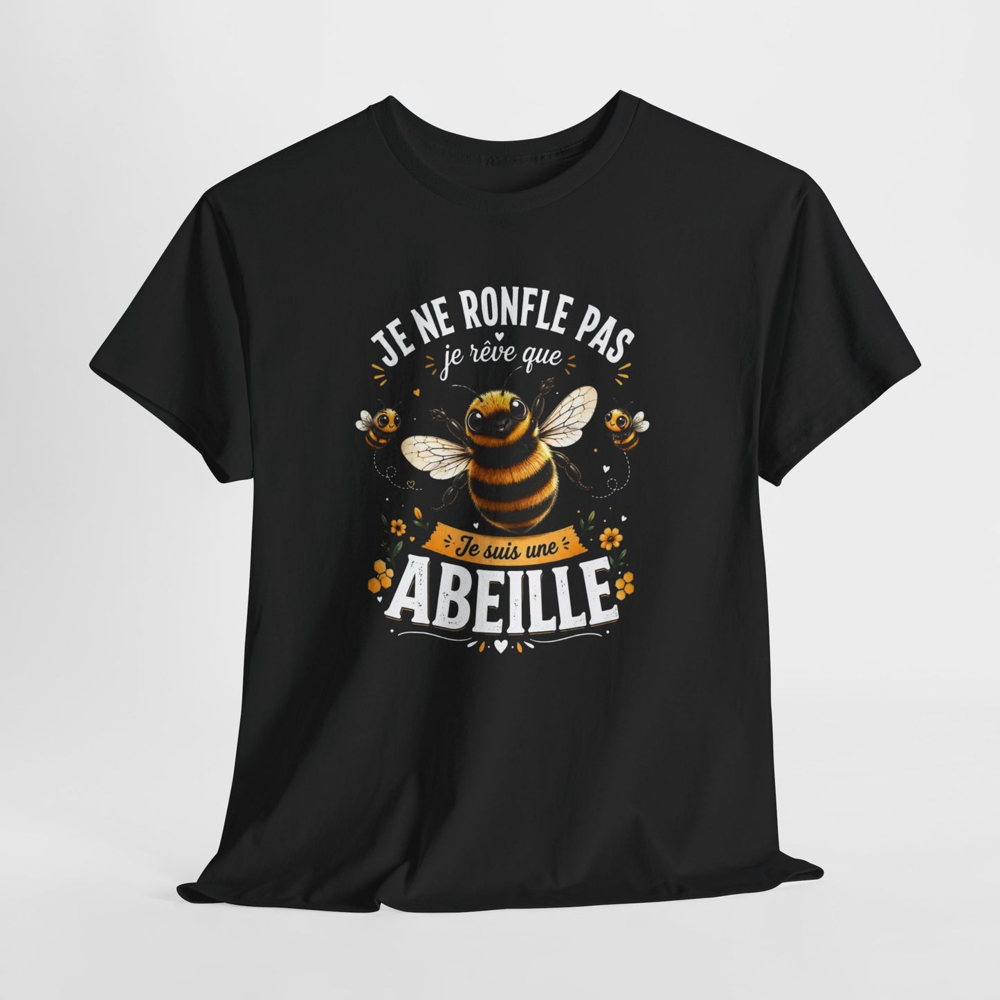Tee-Shirt Je Ne Ronfle Pas Je Rêve Que Je Suis Une Abeille – Abeille Drôle et Mignonne – Cadeau Humour Homme Femme Adulte Amoureux des Abeilles