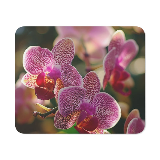 Tapis de Souris Orchidée Pourpre Fleur Exotique Ambiance Luxuriante et Élégante  Accessoire Bureau Floral Raffiné