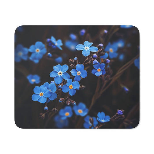 Tapis de Souris Myosotis Poétique Fleurs Bleues Ambiance Intimiste et Élégante  Accessoire Bureau Floral et Discret