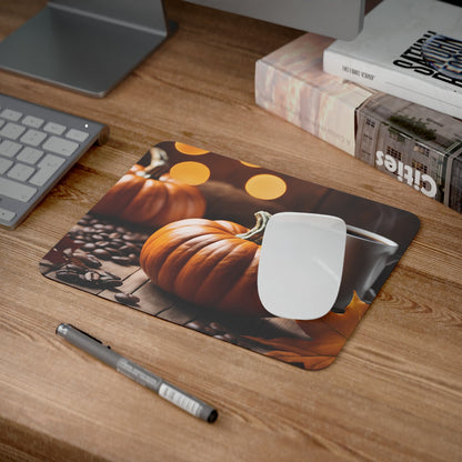 Tapis de Souris Automne Citrouille & Café Ambiance Chaleureuse pour Bureau Thème Pumpkin Spice