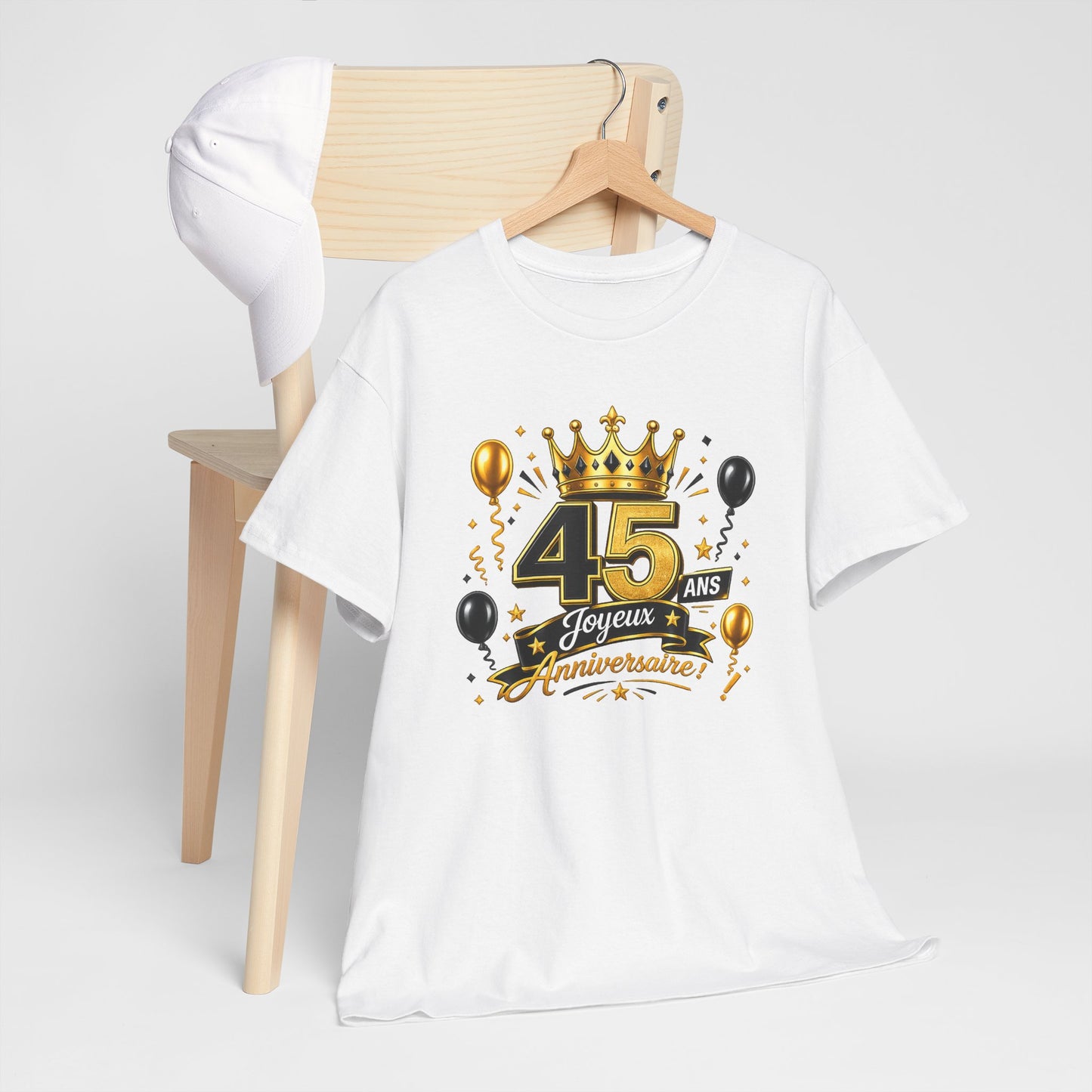 Tee Shirt Anniversaire 45 Ans Homme et Femme – Joyeux Anniversaire – Cadeau 45 Ans