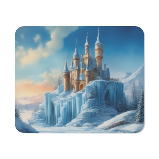 Tapis de Souris Château Magique Hivernal Royaume de Glace Fantastique Idée cadeau pour enfant et adulte