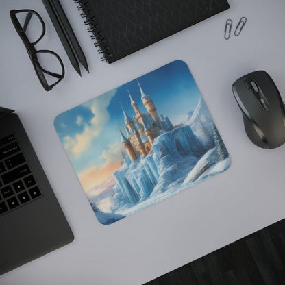 Tapis de Souris Château Magique Hivernal Royaume de Glace Fantastique Idée cadeau pour enfant et adulte