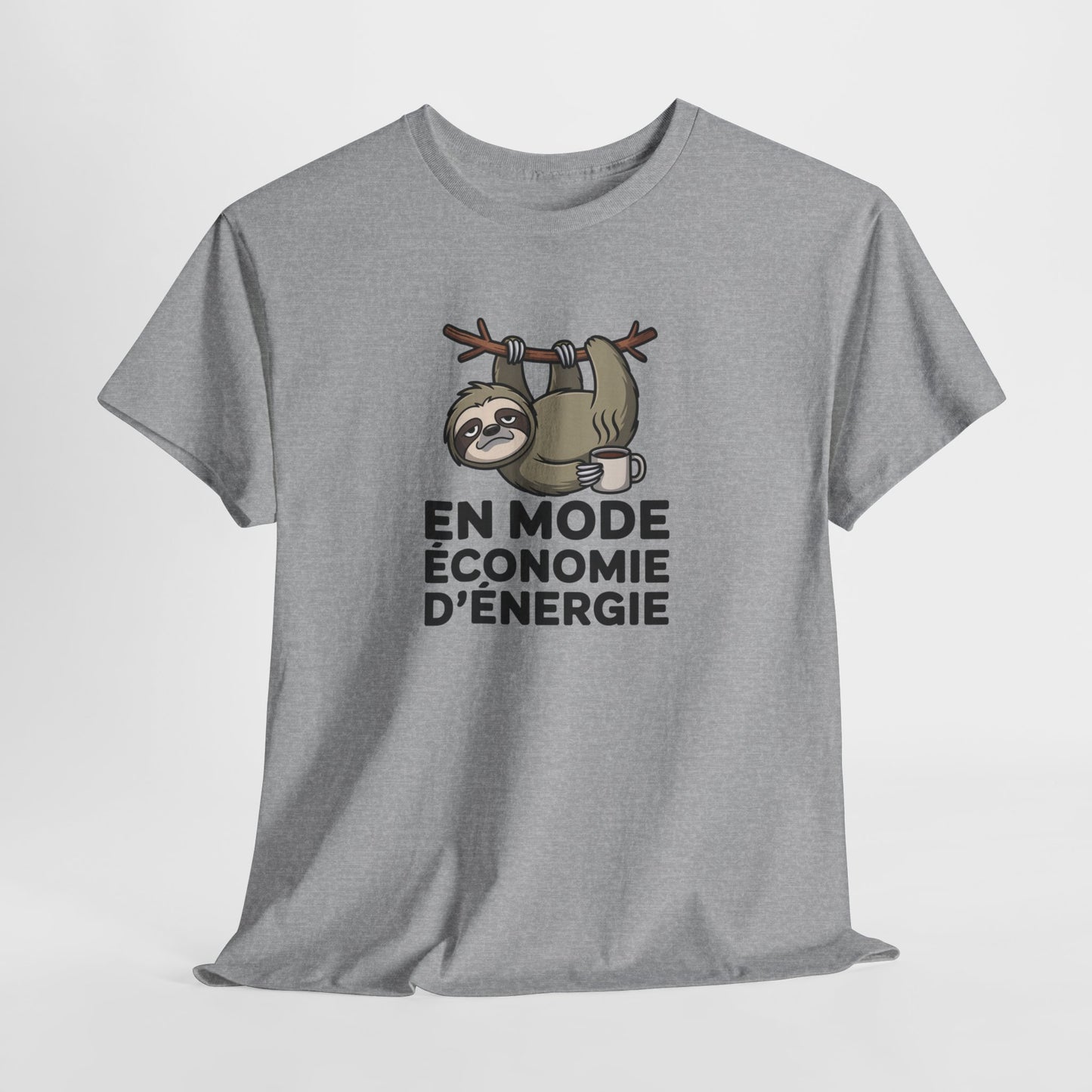 T-Shirt Humour En Mode Économie d’Énergie – Tee Shirt Drôle Paresseux Fatigue Lenteur Café Travail Sarcastique Cadeau Homme Femme