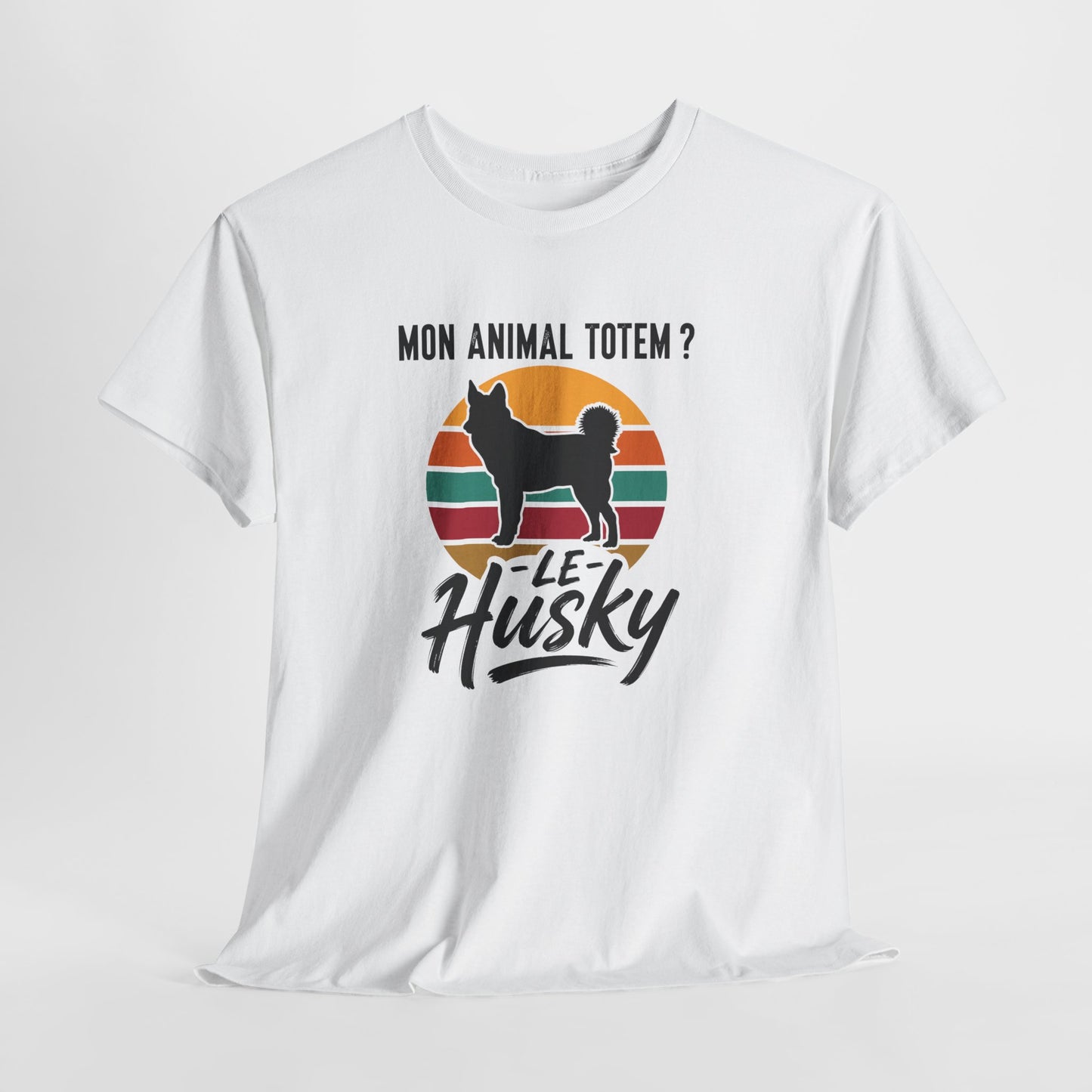 T-Shirt Husky Homme et Femme – Cadeau Amoureux des Chiens – Passion Husky Sibérien – Idée Cadeau Maître Maîtresse Chien