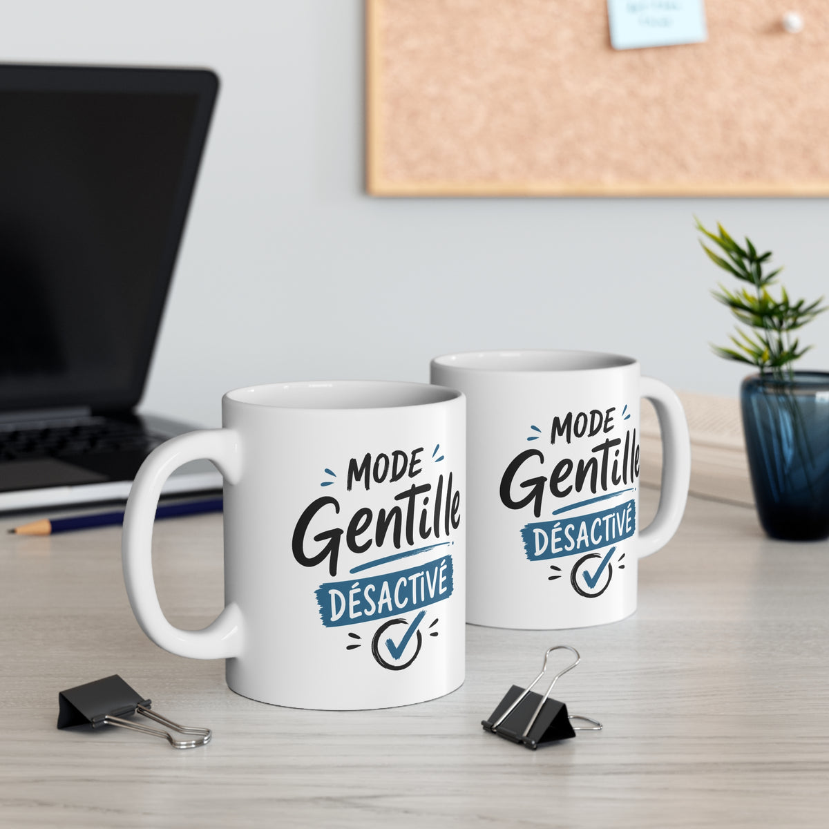 Mug Mode Gentille Désactivé – Tasse Femme Humour – Caractère et Mauvaise Humeur – Idée Cadeau Originale Femme