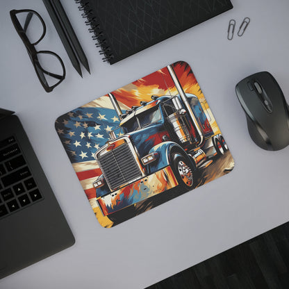 Tapis de Souris Camion Américain  Truck USA Patriote avec Drapeau Stars & Stripes  Design Puissant pour Bureau, Gamer ou Cadeau