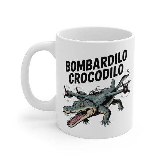 Mug Bombardilo Crocodilo 325ml- Tasse Crocodile Avion Humour Militaire