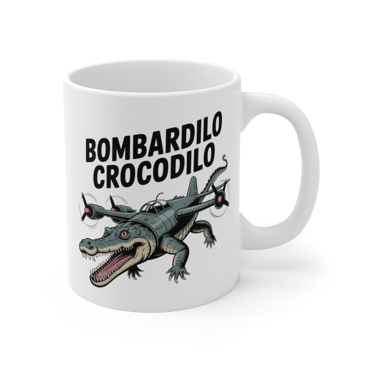 Mug Bombardilo Crocodilo 325ml- Tasse Crocodile Avion Humour Militaire
