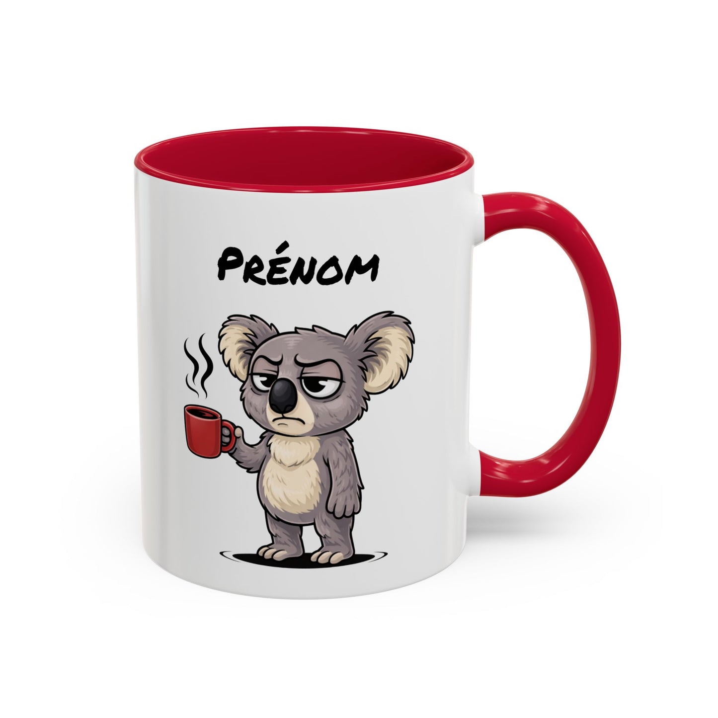Mug Koala Fatigué Personnalisable 325ml – Tasse Café Humour Animal Mignon Drôle Réveil Difficile Travail Bureau