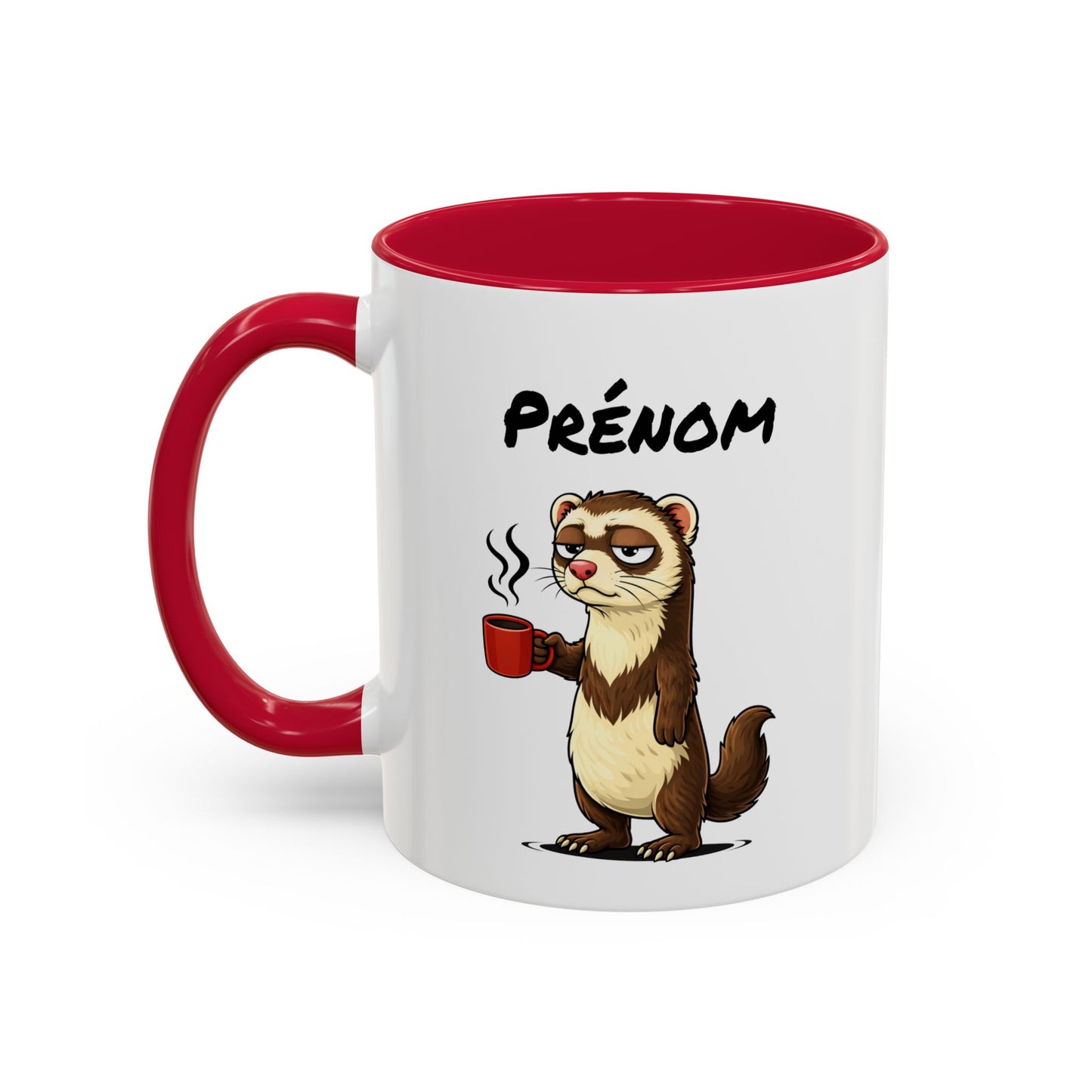 Mug Furet Personnalisable 325ml – Tasse Café Humour Fatigue Matin Drôle Cadeau