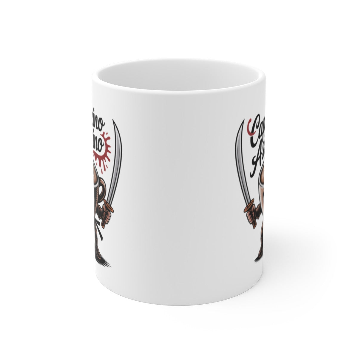 Mug Cappuccino Assassino 325ml Tasse Café Ninja Design Humoristique Original