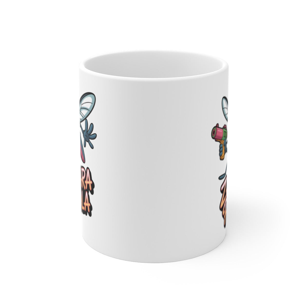 Mug Zanzara Pistola 325ml Tasse Drôle Moustique Cartoon avec Pistolet Idée cadeau