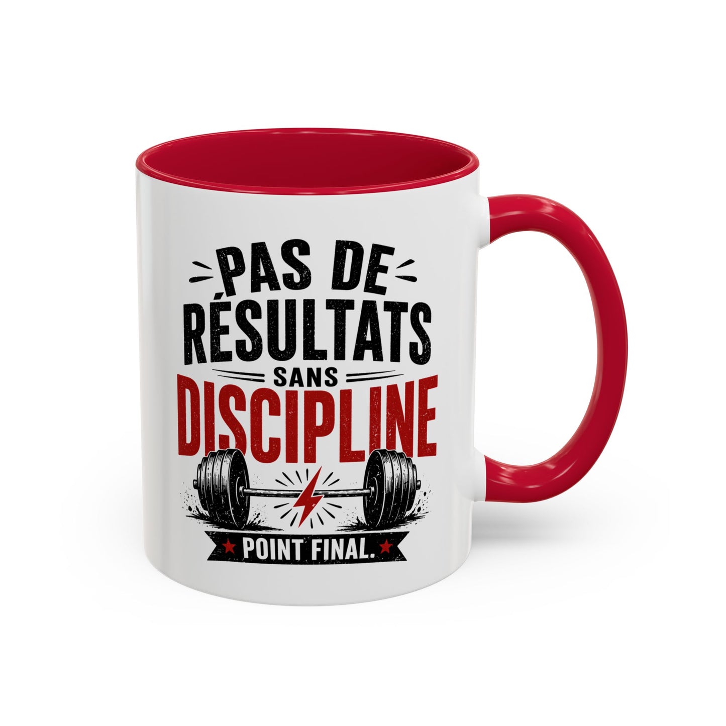 Mug Motivation Fitness – Pas de Résultats sans Discipline – Cadeau Musculation Sport Homme Femme 325ml