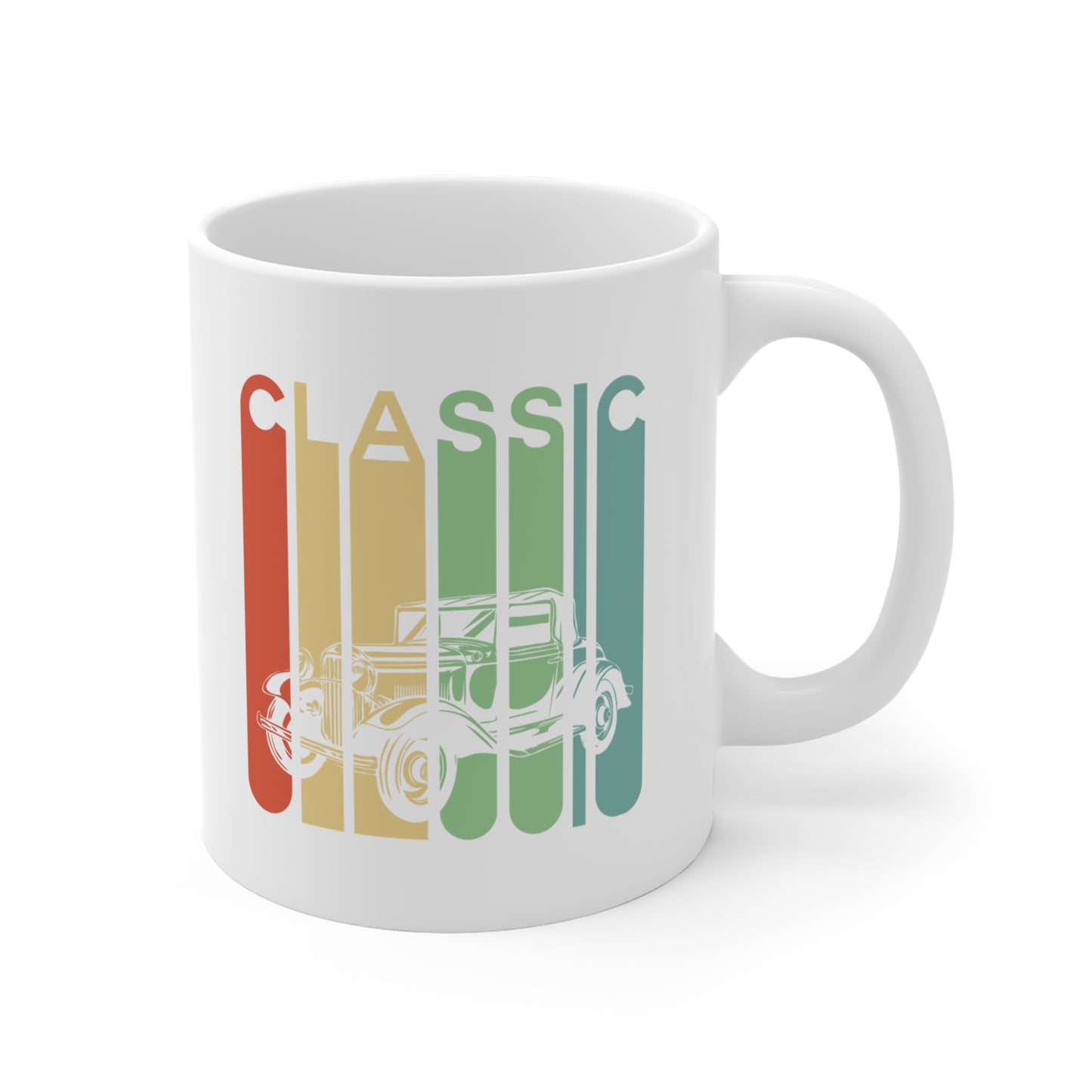 Mug Voiture Vintage Homme et Femme – Tasse Automobile Classique Rétro – Idée Cadeau Passionné Auto Ancienne Collectionneur Conducteur – 325 ml