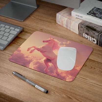 Tapis de Souris Licorne Rose – Illustration Magique de Licorne dans les Nuages