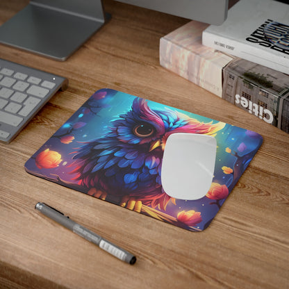Tapis de Souris Chouette Magique Multicolore Hibou Féerique aux Yeux Géants