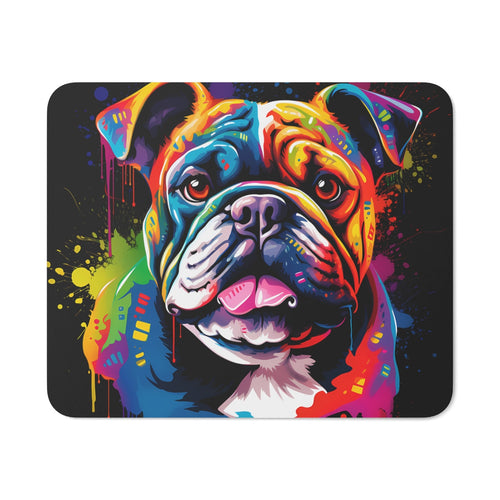 Tapis de Souris Bulldog Coloré Design Street Art Graffiti  Chien Pop Art