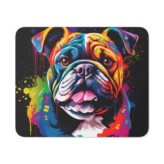 Tapis de Souris Bulldog Coloré Design Street Art Graffiti  Chien Pop Art