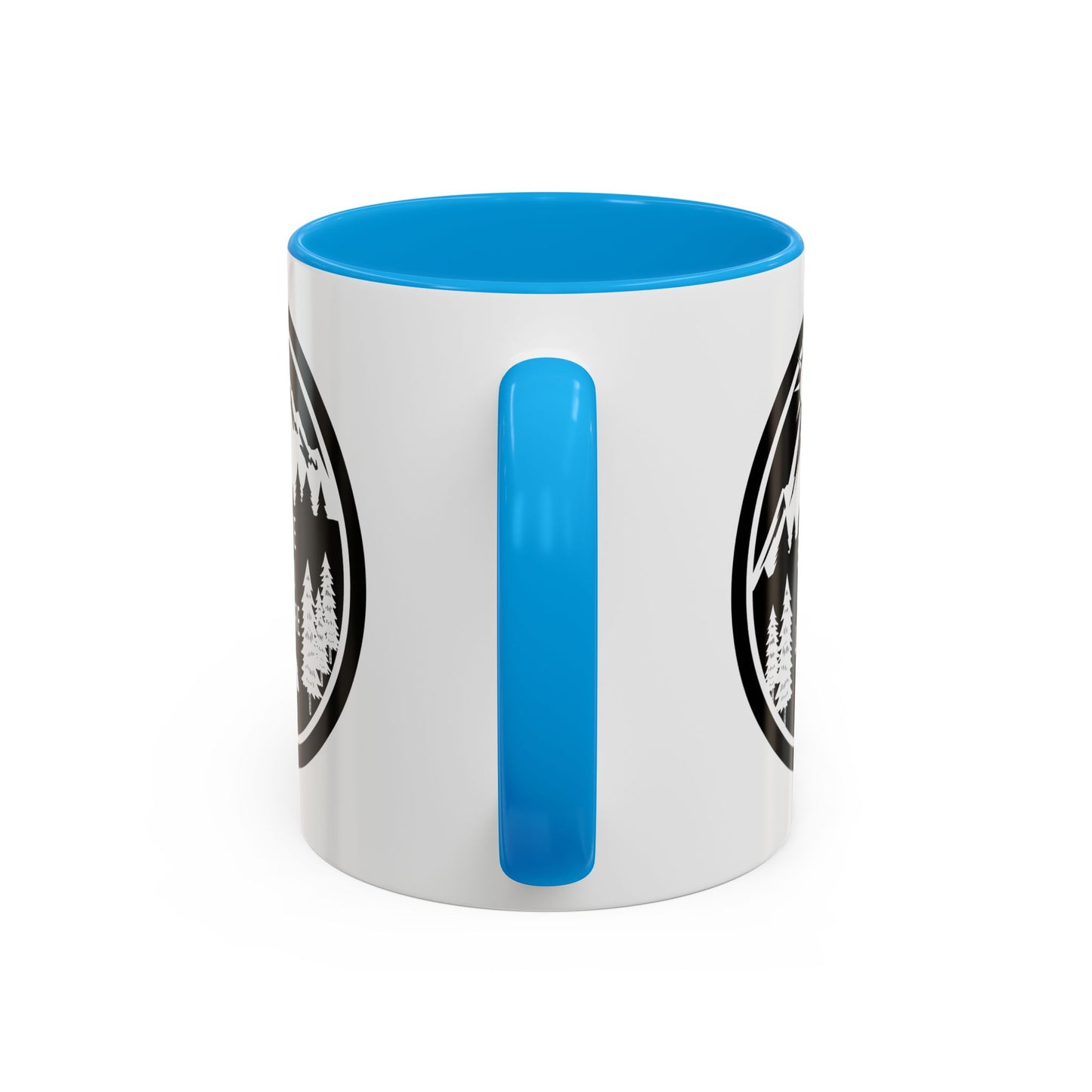 Mug Nature Homme et Femme – Tasse Chien Montagne Forêt Randonnée – Cadeau Amoureux des Animaux et Grands Espaces – Idée Cadeau Camping Aventure Plein Air – 325 ml Noir Bleu Rouge
