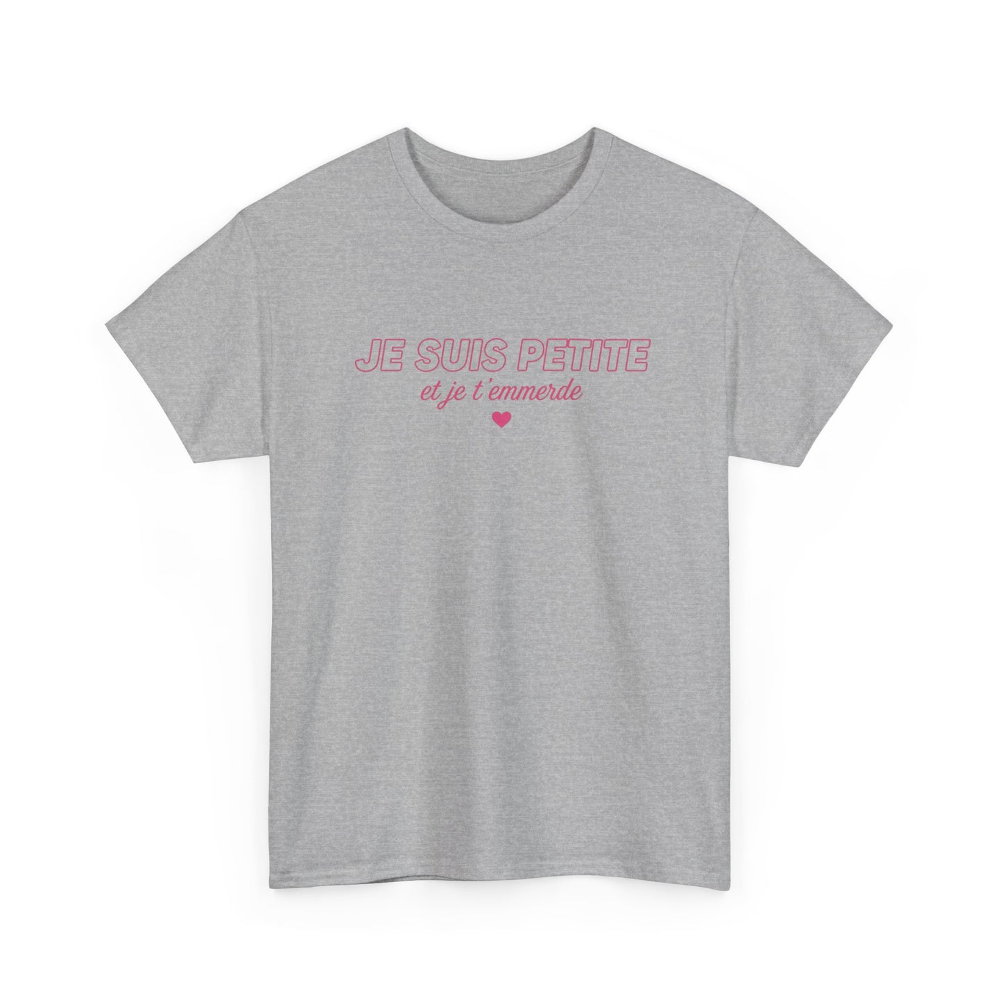 T-Shirt Femme Humour Petite Mais Caractère – Tee Shirt Drôle Girl Power – Cadeau Femme Original