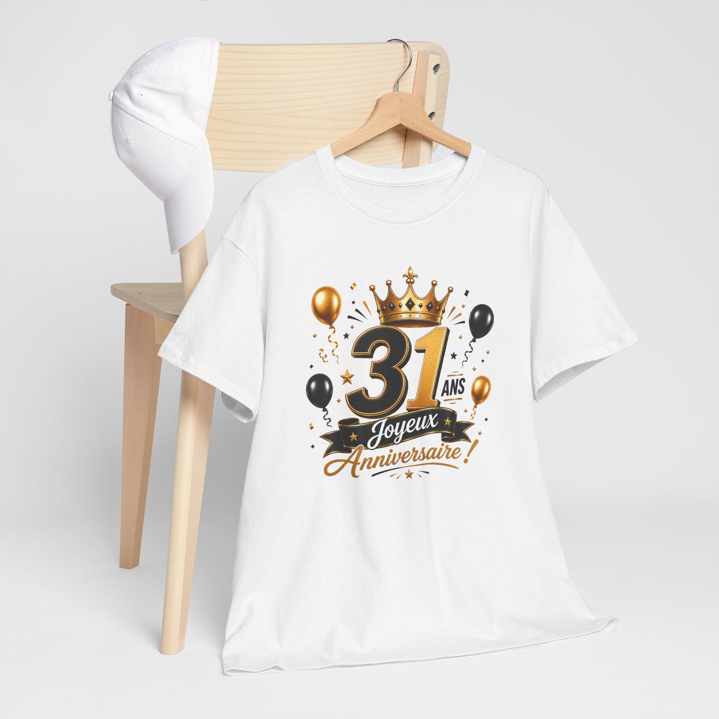 Tee Shirt Anniversaire 31 Ans Homme et Femme Joyeux Anniversaire Cadeau 31 Ans Idée Cadeau Adulte