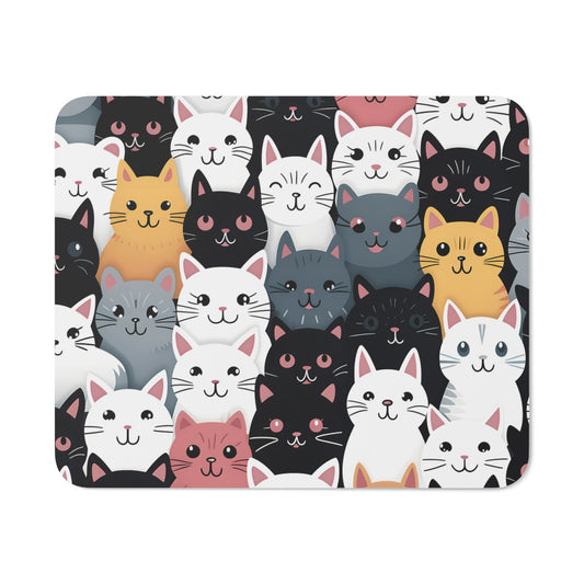 Tapis de Souris Chat Mignon Design Multichats Colorés – 22x18 cm