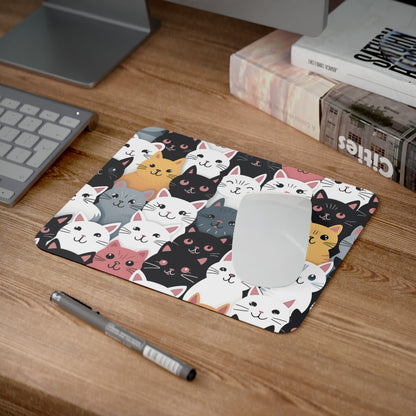Tapis de Souris Chat Mignon Design Multichats Colorés – 22x18 cm