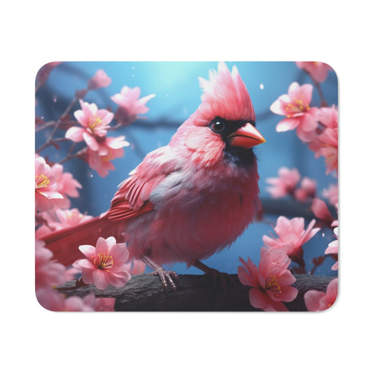 Tapis de Souris Oiseau Cardinal – Illustration Fleurs de Cerisier