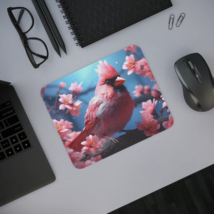 Tapis de Souris Oiseau Cardinal – Illustration Fleurs de Cerisier