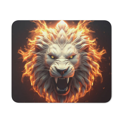 Tapis de Souris Lion en Feu – Illustration Puissante Flamboyante