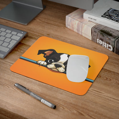 Tapis de Souris Chiot Mignon 22x18 cm – Illustration Cartoon sur Fond OrangE