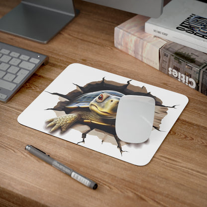 Tapis de Souris Tortue 3D 22x18 cm – Effet Mur Fissuré Réaliste