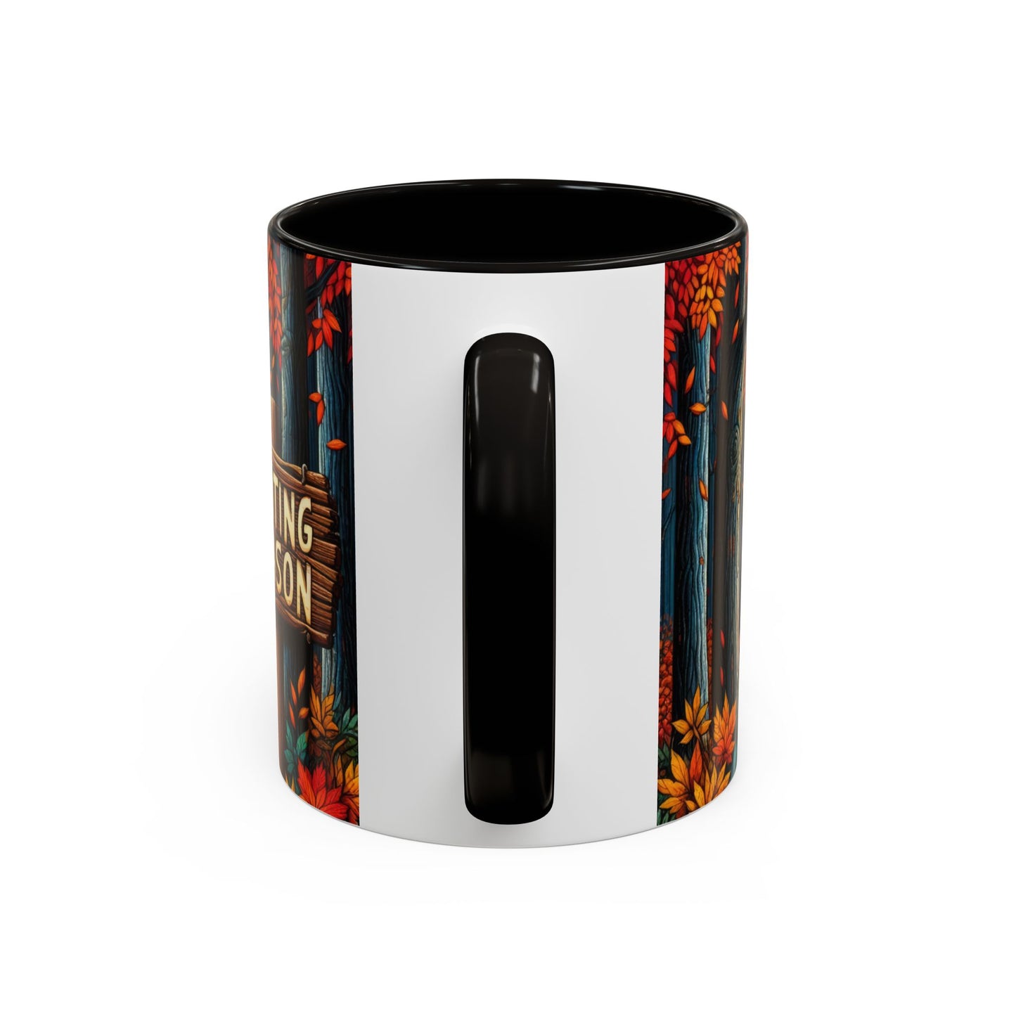 Tasse Hunting Season avec Cerf – Mug Automnal Forêt et Feuilles d’Automne – Cadeau Passion Chasse Nature 325ml