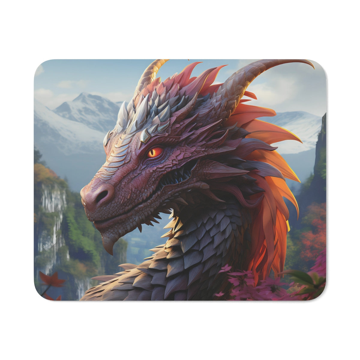 Tapis de Souris Dragon Fantastique 22x18 cm – Illustration Épique de Dragon