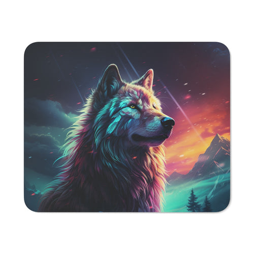 Tapis de souris 22x18 cm  Loup Majestueux dans un Paysage Fantastique