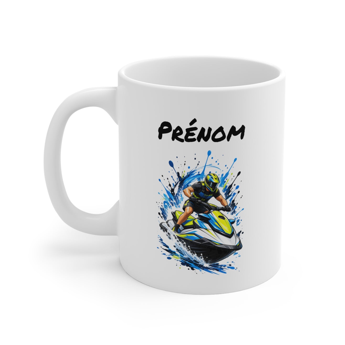 Mug Jet Ski Personnalisable avec Prénom – Homme – Tasse Passion Sport Nautique – Cadeau Original Personnalisé