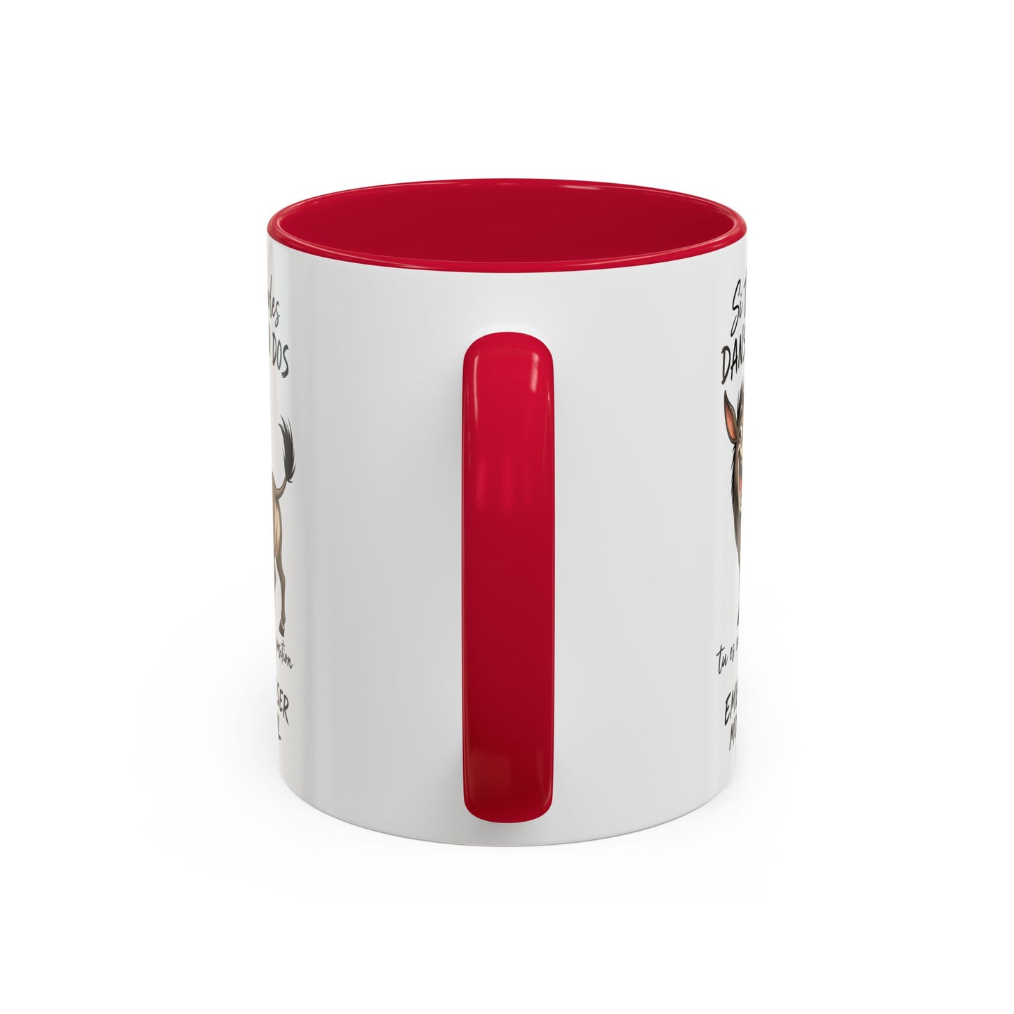 Tasse Humour Âne Cartoon – Si Tu Parles Dans Mon Dos Tu Es Bien Placé – Mug Drôle et Décalé 325ml
