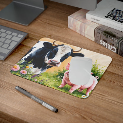 Tapis de souris 22x18 cm – Vache & Cochon de Ferme