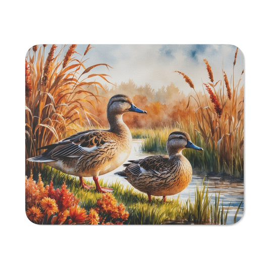 Tapis de souris 22x18 cm – Canards Sauvages en Marais d’Automne