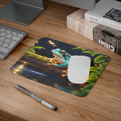 Tapis de souris 22x18 cm – Grenouille Nocturne et Lucioles – Illustration Nature