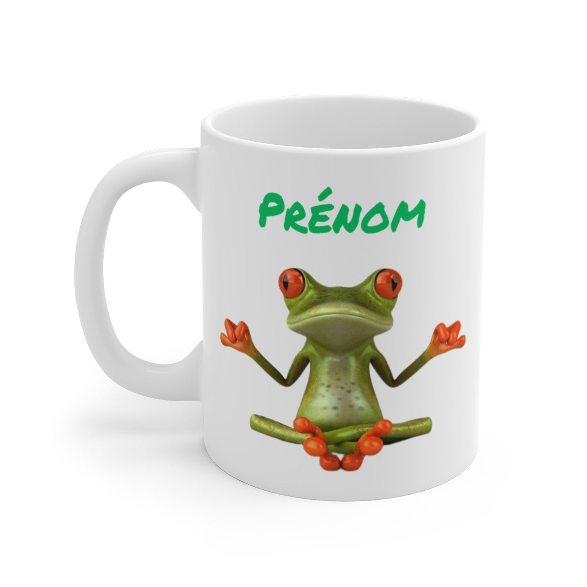 Mug Grenouille Zen Personnalisable Prénom  Tasse Drôle Yoga 11oz